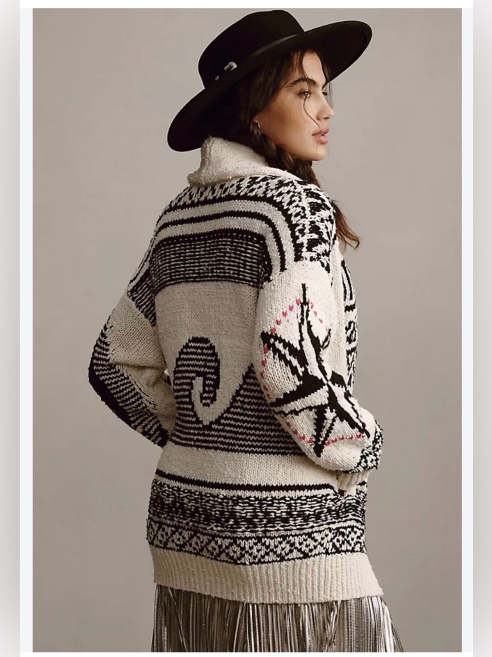 Anthropologie Pilcro Slouchy Wave Cardigan Sweater